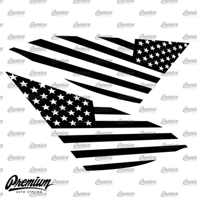 American Flag Quarter Window DECAL Set | 2018–2022 Honda Accord