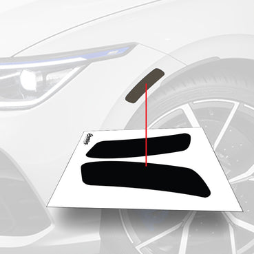 Pre-Cut Smoked Side Marker Overlays for VW MK8 GTI (2022+) & Golf R (2022+)