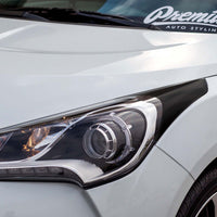 Headlight Amber Delete Smoke Tint/Gloss Black Vinyl Overlay | 2011-2017 Hyundai Veloster