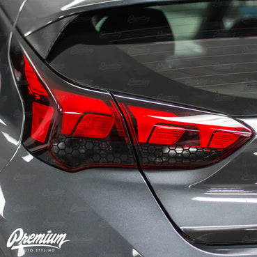Honeycomb Tint Smoked Overlays | Hyundai Veloster 2018-2022