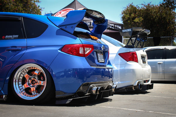 Pre-Cut Red Tint Overlays For 2008-2014 Subaru WRX STI Hatchback Tail Lights