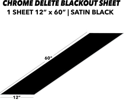 Blackout (Chrome Delete) Sheet | Satin Black
