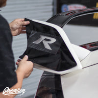 Wing End Plate with R Logo Cut out - Gloss Black