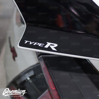 Wing End Plate with Type R Logo Cut out - Gloss Black | 2016-2021 Honda Civic Type R
