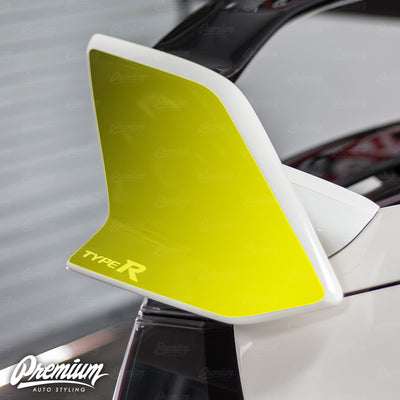 Wing End Plate with Type R Logo Cut out - Gloss Black | 2016-2021 Honda Civic Type R