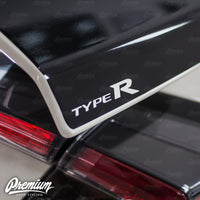 Wing End Plate with Type R Logo Cut out - Gloss Black | 2016-2021 Honda Civic Type R