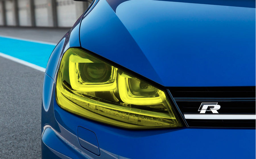 Yellow Headlight Tint Overlays (2015-2017 Golf & GTI)