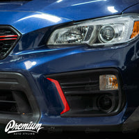 Front Bumper Accent Vinyl Overlays ( Choose Your Color ) | 2018-2021 Subaru WRX / STI