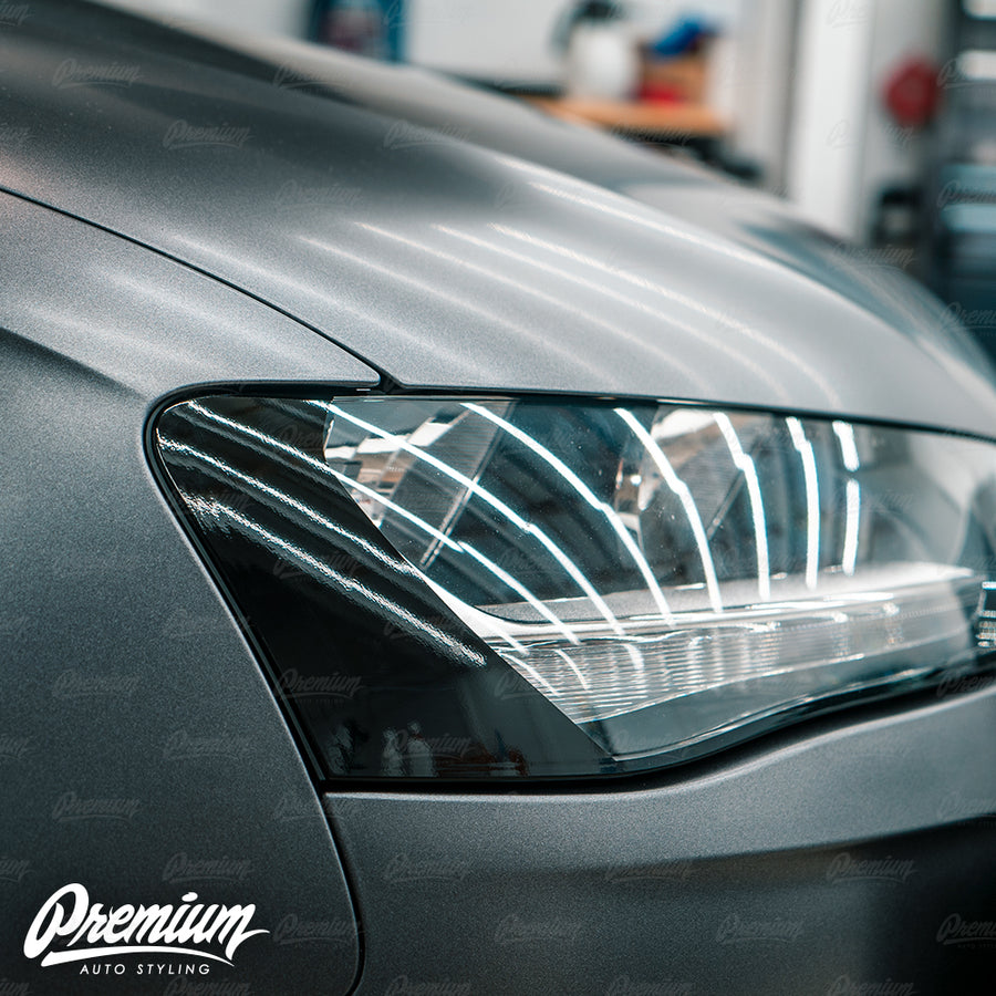 Headlight Amber Delete Vinyl Overlay - Gloss Black | 2013-2016 Audi A4