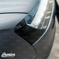 Headlight Amber Delete Vinyl Overlay - Gloss Black | 2013-2016 Audi A4