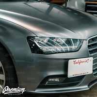 Headlight Amber Delete Vinyl Overlay - Gloss Black | 2013-2016 Audi A4