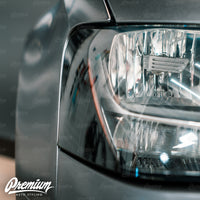 Headlight Amber Delete Vinyl Overlay - Gloss Black | 2013-2016 Audi A4