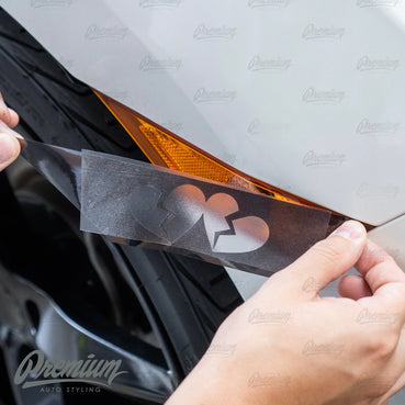 Broken Hearts Front Side Reflector Overlays- Gloss Black