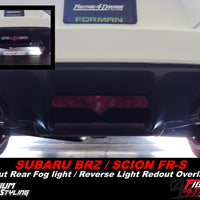 Rear Bumper Reverse Light Overlay - Red Tint | 2012-2020 Subaru BRZ