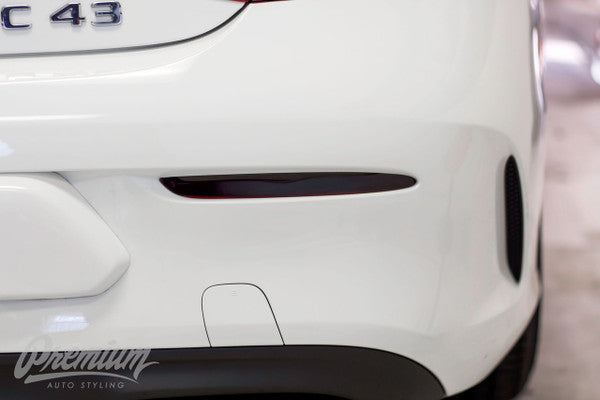Smoked Rear Bumper Reflector Overlays | 2015-2018 C-Class Coupe / Convertible