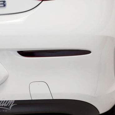 Smoked Rear Bumper Reflector Overlays | 2015-2018 C-Class Coupe / Convertible