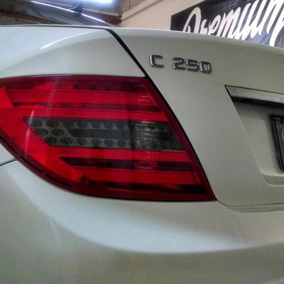 Smoked Reverse Tail Light Tint Overlays | 2012-2014 Mercedes C-Class (W204) SEDAN