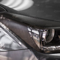 Carbon Fiber Headlight Amber Delete with Eyelid Overlay | 2018-2021 Hyundai Veloster