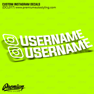 Custom Instagram Decal Set