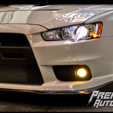 2008-2017 Mitsubishi EVO X Fog Light Overlays Pre-Cut