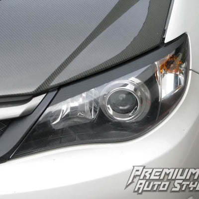Headlight Eyelid Carbon Fiber Vinyl Overlays | 2008-2014 WRX/STI