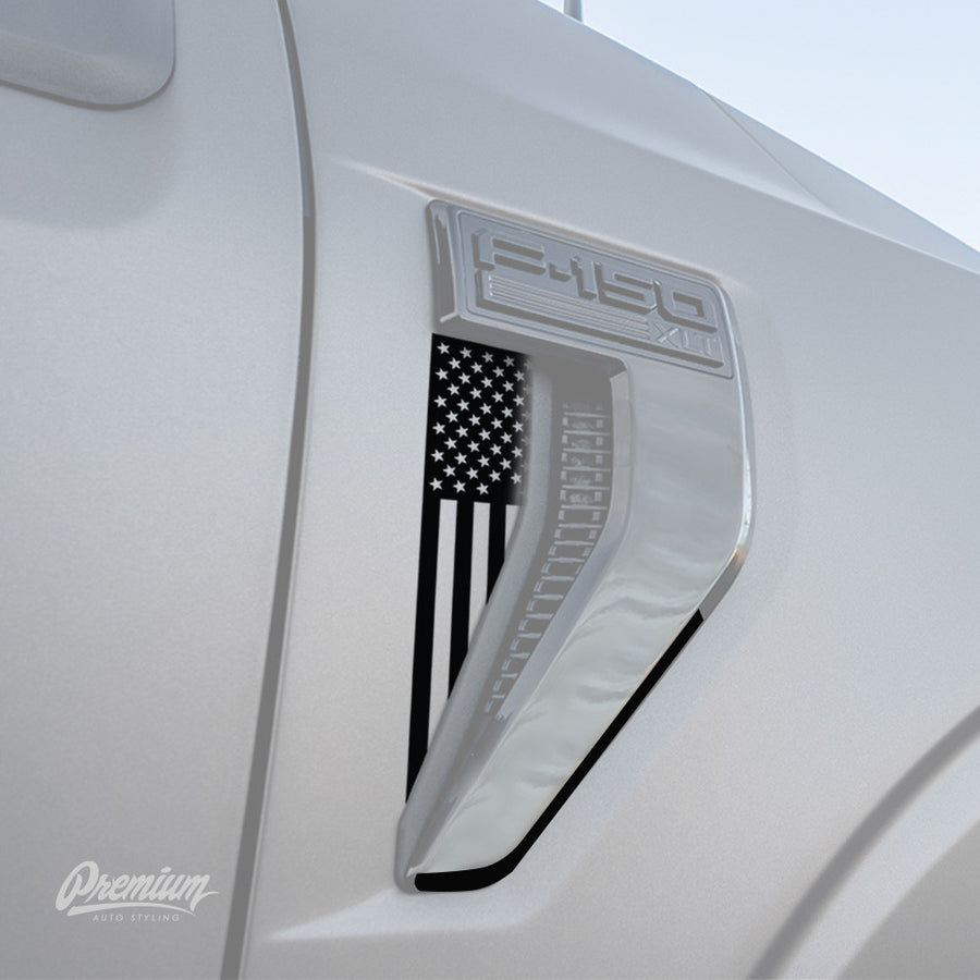 2021 - 2025 F150 Inside Fender Vent Flag DECALs