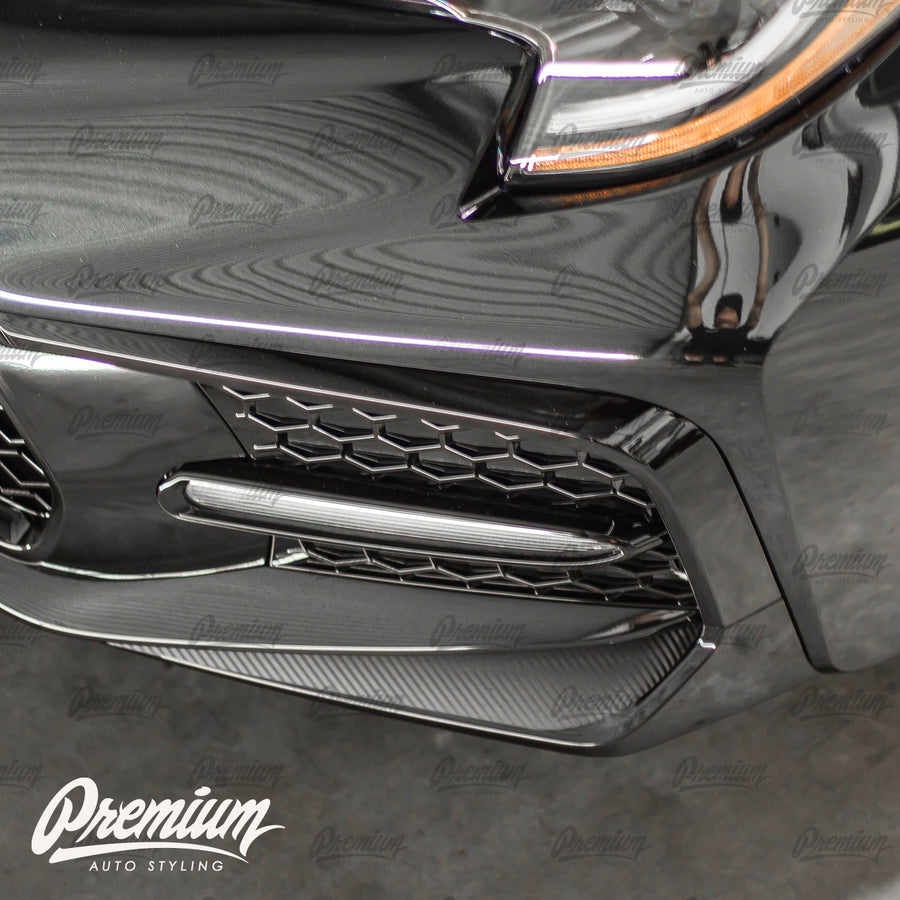 Front Bumper Accent Overlays - Carbon Fiber | 2020-2022 Toyota Corolla