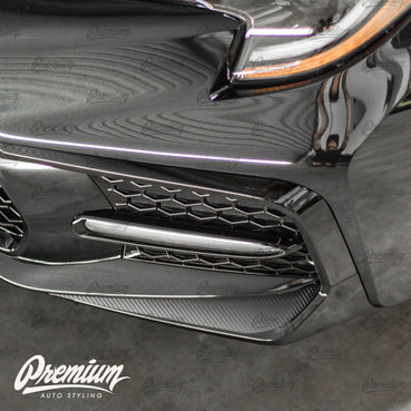 Front Bumper Accent Overlays - Carbon Fiber | 2020-2022 Toyota Corolla