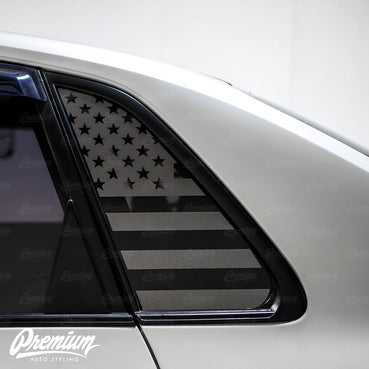 2008-2014 Subaru WRX Sedan US Flag Quarter Window Decal Set