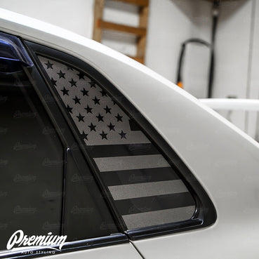 2008-2014 Subaru WRX Sedan US Flag Quarter Window Decal Set