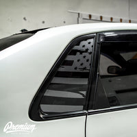 Distressed Flag Quarter Window DECAL Set (2008–2014 Subaru WRX/STI)