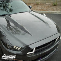 The Coyote Hood Stripe Kit v1 Vinyl Overlay - Multiple Colors Available | Ford Mustang (2015-2017)