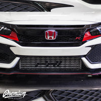 Front Bumper Accent Vinyl Overlay - Gloss Black | 2017-2019 Honda Civic Type R