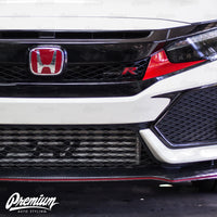 Front Bumper Accent Vinyl Overlay - Gloss Black | 2017-2019 Honda Civic Type R