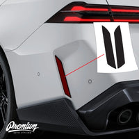 Rear Bumper Smoked Tint Reflector Overlays (BMW G90 M5)