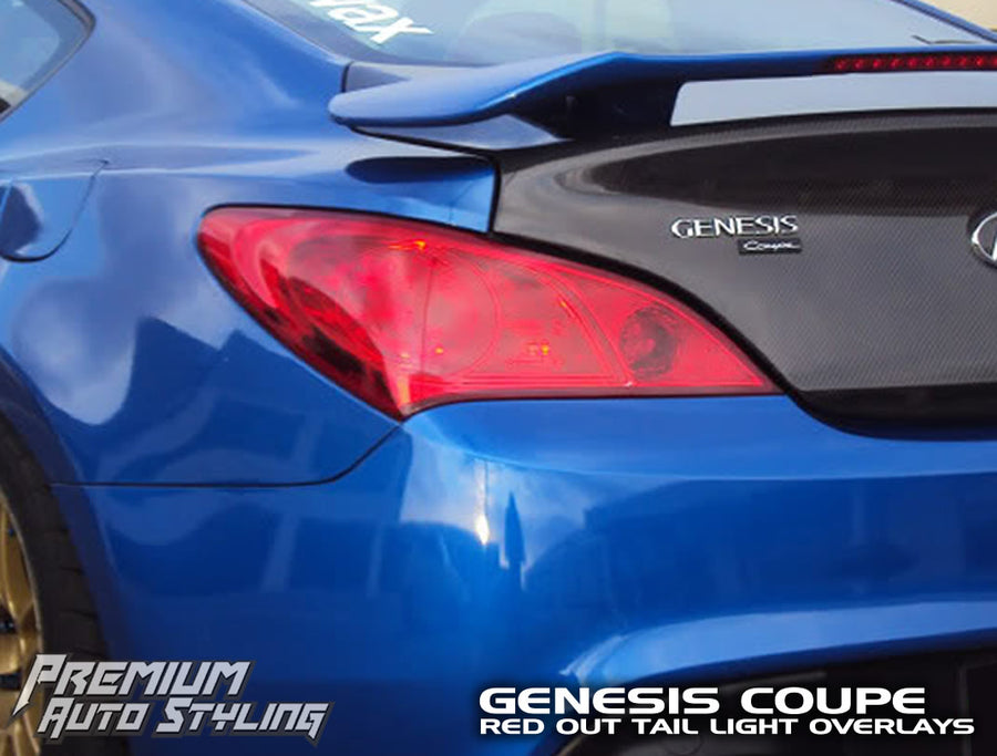 Tail Light Red Out Overlay - Red Tint | 2009-2012 Genesis Coupe