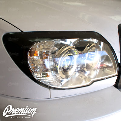 Headlight Amber Delete w/ Eyelid Vinyl Overlay V2 -Gloss Black | 2006-2009 Toyota 4Runner (4th Gen)