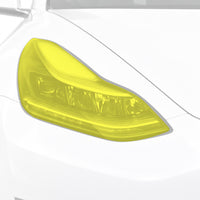 2018–2023 Tesla Model 3 & Model Y Yellow Headlight PPF Tint Overlays | Pre-Cut Pair
