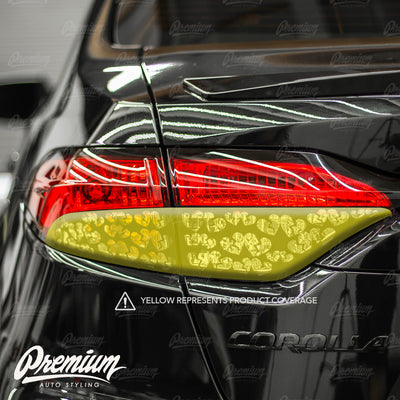 Broken Heart Tail Light Overlays - Gloss Black | 2020-2022 Toyota Corolla Sedan