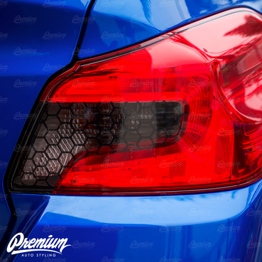 Honeycomb Smoked Tail Light Inset Overlay (2015-2021 WRX / STI)