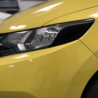 Headlight Amber Delete Gloss Black Vinyl Overlay | 2015-2017 Honda FIT