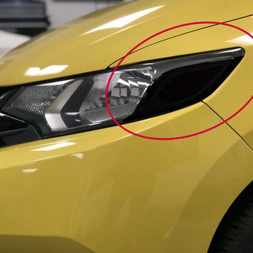 Headlight Amber Delete Gloss Black Vinyl Overlay | 2015-2017 Honda FIT