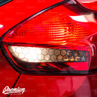 Honeycomb Tail Light Reverse Smoke Tint Overlay | 2015-2019 Ford Focus ST