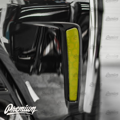 Smoked Rear Bumper Reflector Overlay - Smoke Honeycomb Tint | 2020-2023 Toyota Corolla Sedan