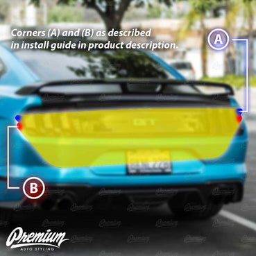 2018-2023 Ford Mustang GT smoked reverse light overlay