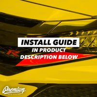 Front Bumper Under Eyelid Accent Vinyl Overlay v2 - Gloss Red