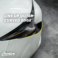 Front Bumper Accent - Under Eyelid Overlay - Gloss Black | 2019-2022 Toyota Corolla Hatchback