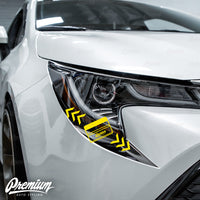 Front Bumper Accent - Under Eyelid Overlay - Gloss Black | 2019-2022 Toyota Corolla Hatchback