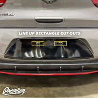 License Plate Black Out Overlay | 2019-2020 Hyundai Elantra GT N-Line Hatchback
