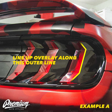 2018-2023 Ford Mustang GT tail light vinyl overlay